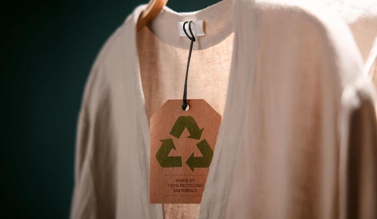 Recycling Products Concept. Organic Cotton Recycling Cloth.